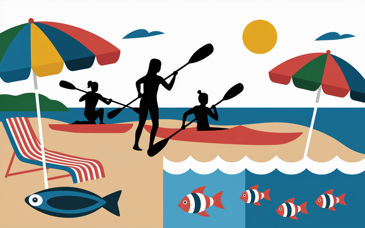 Activités nautiques plage du Canadel