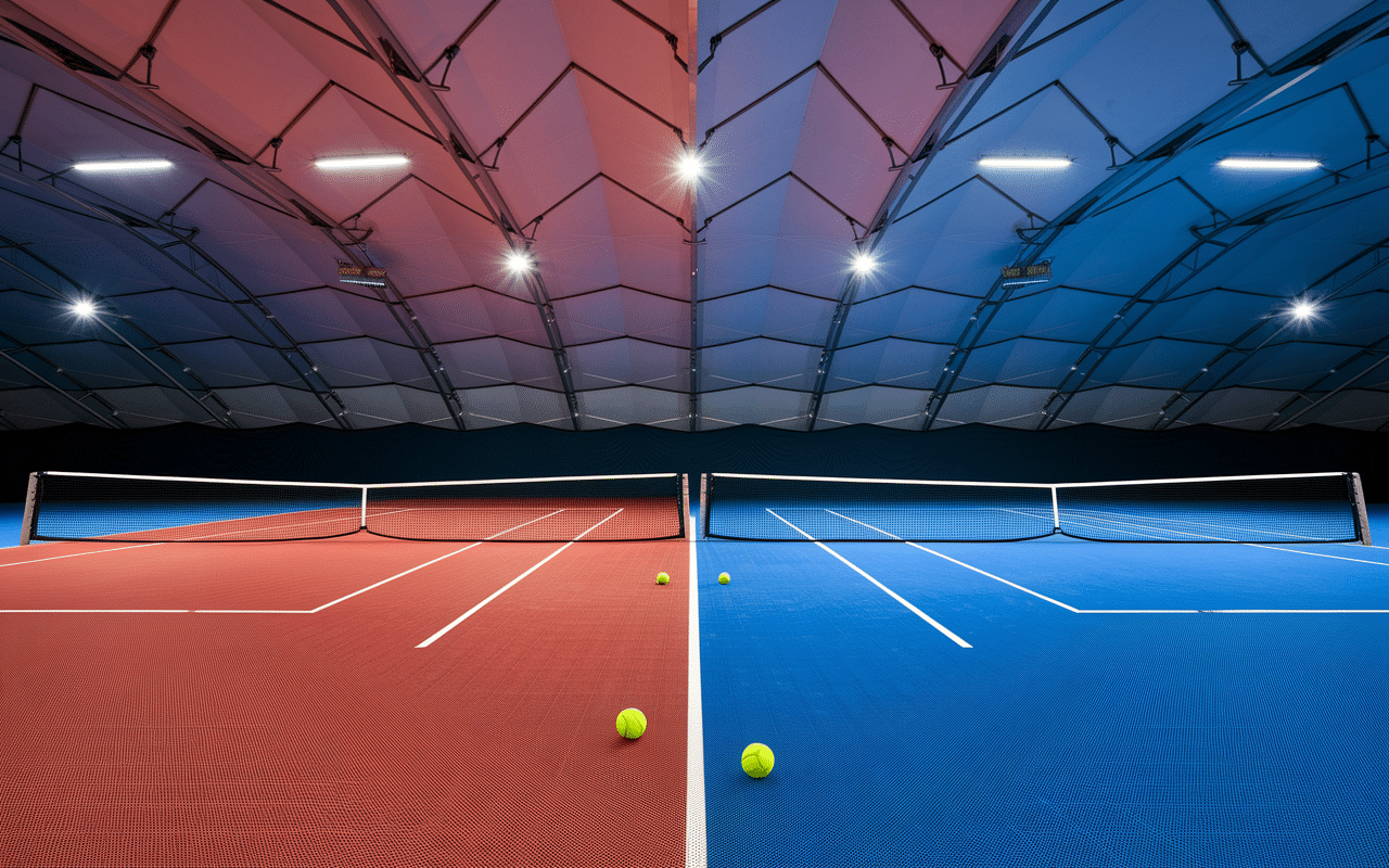 Courts de tennis variés et installations sportives