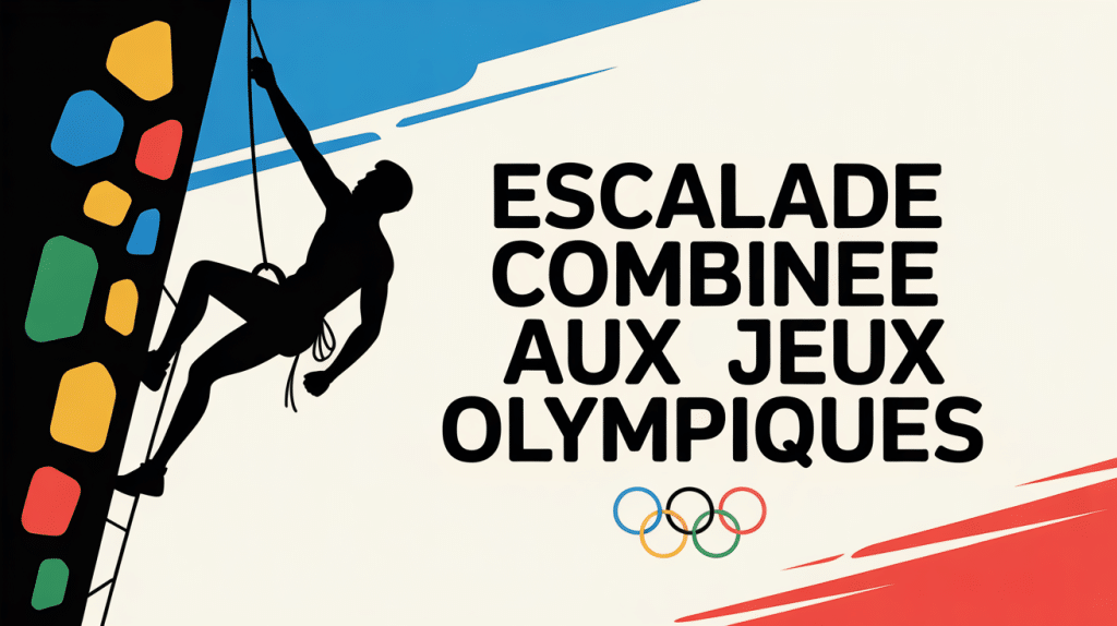 silhouette grimpeur escalade combine jeux olympiques anneaux olympiques