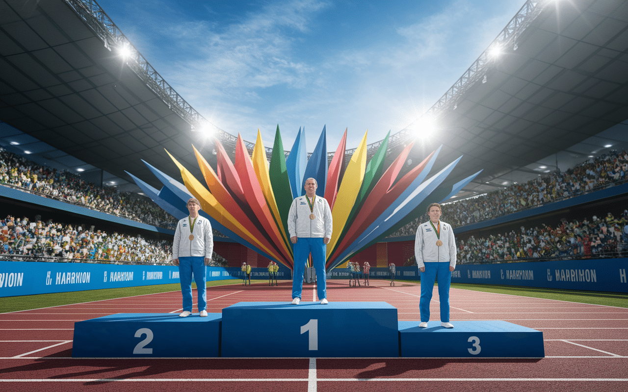 Aviron handisport scene competition remise medailles