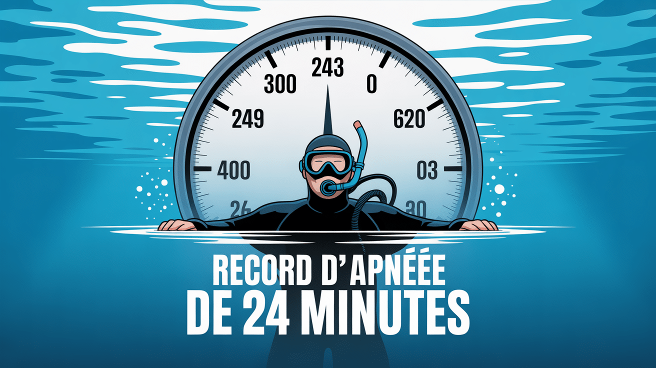 record apnée 24 min apnéiste statique piscine et chrono