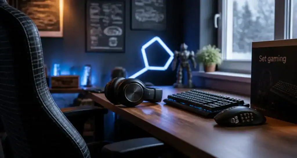 Idée cadeau garçon 12-14 ans : set gaming sur bureau