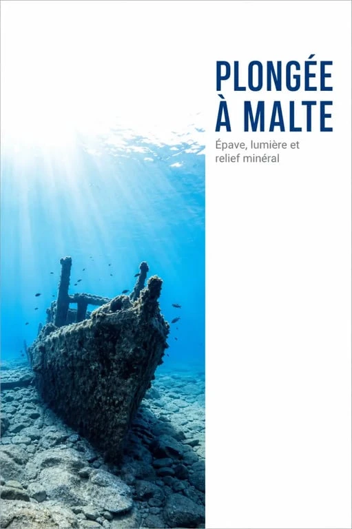 Malte plongée sur une épave sous-marine dans une eau claire