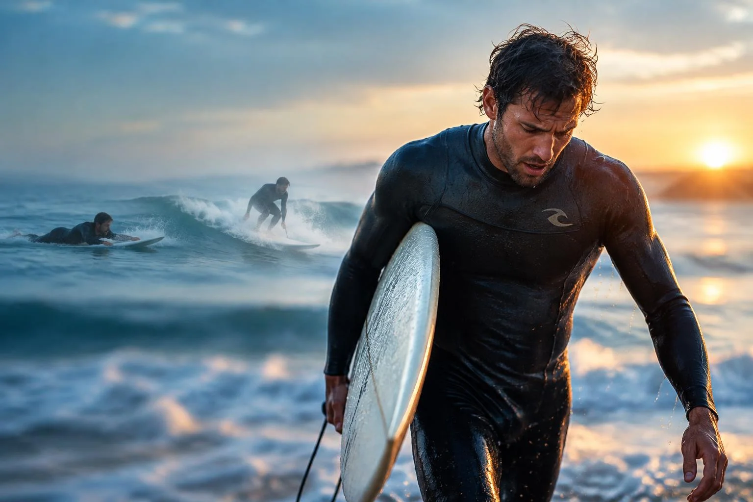 Récupération après le surf : rame plus fatigante